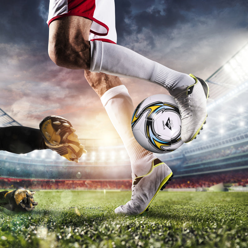 Bola de Futebol Oficial Tamanho 5 – Costura Automática, PVC, Resistente, Antiderrapante para Treino e Partidas