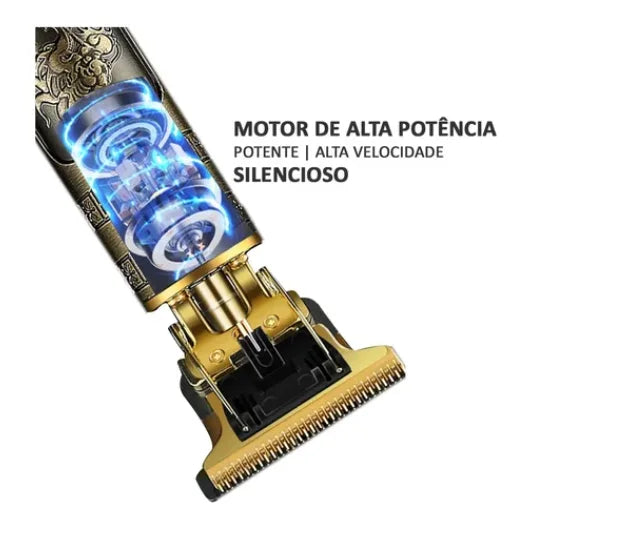 Máquina de Cortar Cabelo Elétrica – Clipper Dragão Profissional