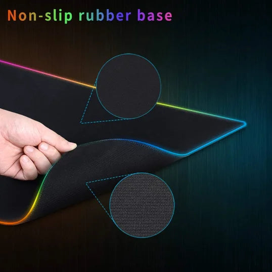 Mouse Pad Gamer Grande RGB 7 Cores – Speed Edge, LED, 300x800mm, Antiderrapante e Resistente à Água