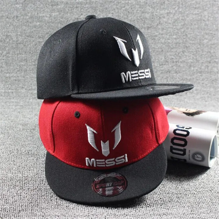 Boné Infantil de Futebol – Estilo Ronaldo, Neymar e Messi, Snapback Hip Hop para Meninos e Meninas