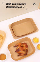 Papel descartável para fritadeira e forno – Revestimento antiaderente e à prova de óleo para cozinha, fritadeira, micro-ondas e churrasqueira