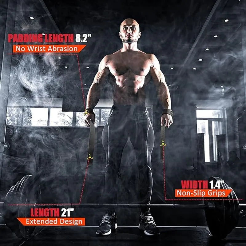 Strap de Levantamento de Peso Ajustável – Suporte Antiderrapante para Punho, Mais Força e Segurança na Musculação