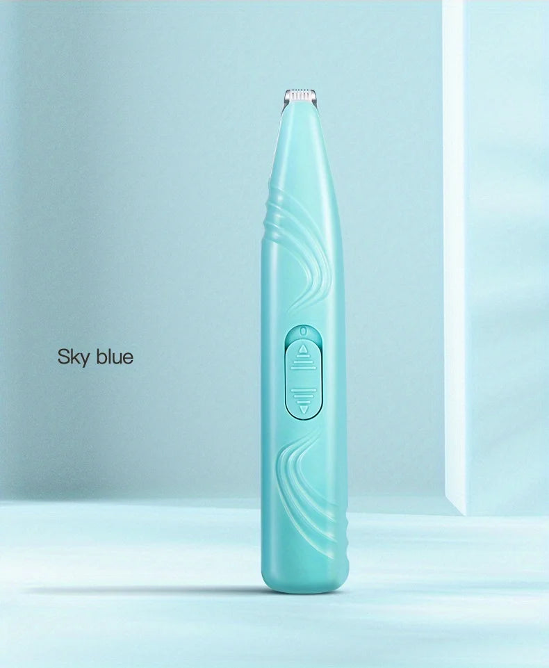 Aparador Elétrico para Pets – Cortador de Pelos Silencioso 360°, Recarregável via USB, para Patas de Cães e Gatos