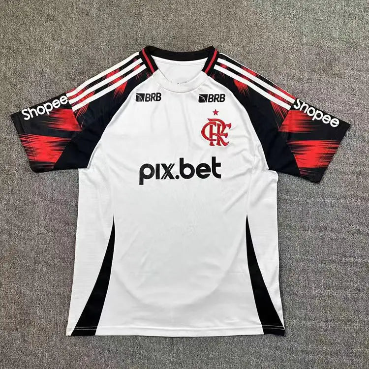 Camisa Flamengo 2025 Away – Infantil e Adulto, Secagem Rápida, Manga Curta, Confortável e Solta