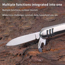 Faca multifuncional dobrável de aço inoxidável 1 unidade – Faca universal para acampamento, frutas e churrasco no estilo do exército suíço