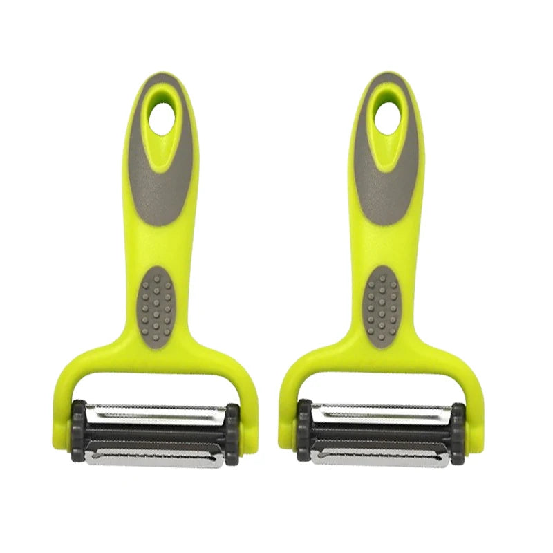 Descascador 3 em 1 para Cozinha – Multifuncional Julienne e Serrilhado, Ideal para Cenoura, Batata e Legumes