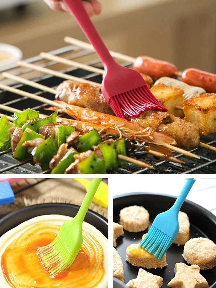 Óleo de silicone de qualidade alimentar e pincel para untar – Pincel de pastelaria resistente ao calor para churrasco, cozinha e panificação