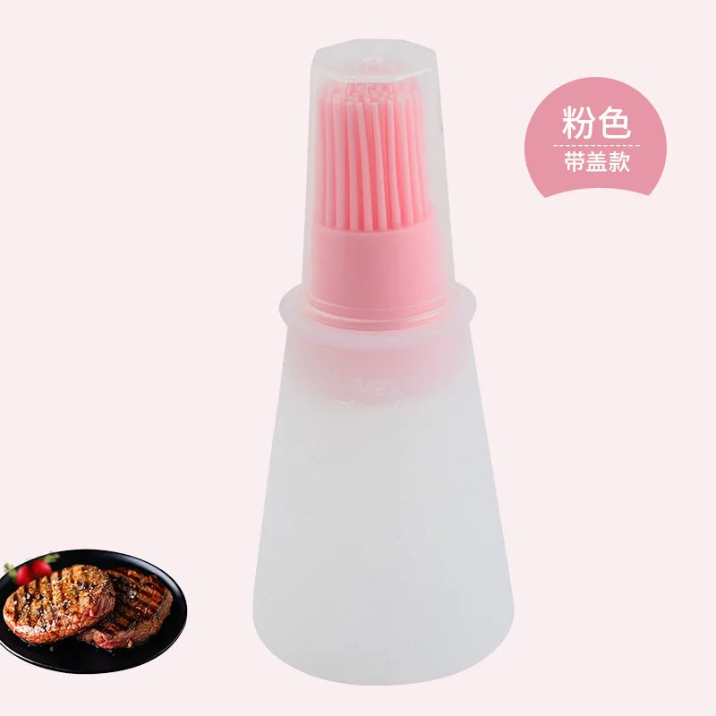 Frasco de óleo de silicone e pincel para churrasco – Utensílio resistente a altas temperaturas para cozinha e churrasco