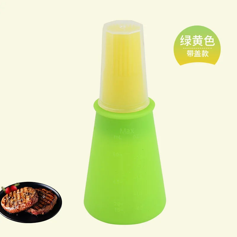 Frasco de óleo de silicone e pincel para churrasco – Utensílio resistente a altas temperaturas para cozinha e churrasco