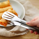 Pinça para alimentos e churrasco em aço inoxidável – Utensílio de cozinha longo para carne, salada, bife e servir alimentos