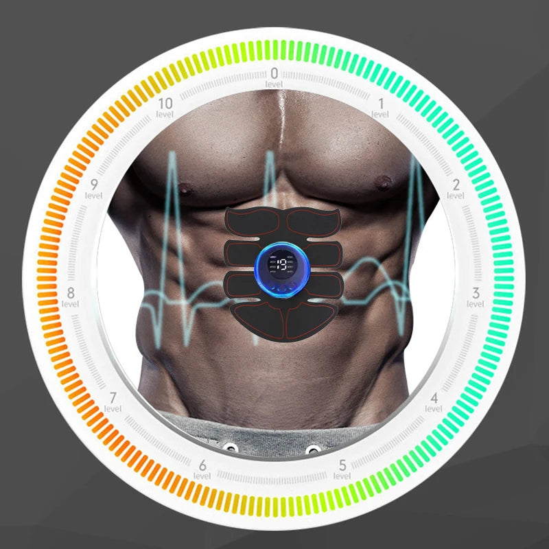 Massageador Muscular Abdominal – Treino para Abdômen e Braços, Recarregável via USB, Ideal para Uso em Casa e Fitness Masculino