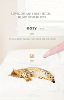 Aparador Elétrico para Pets – Cortador de Pelos Silencioso 360°, Recarregável via USB, para Patas de Cães e Gatos