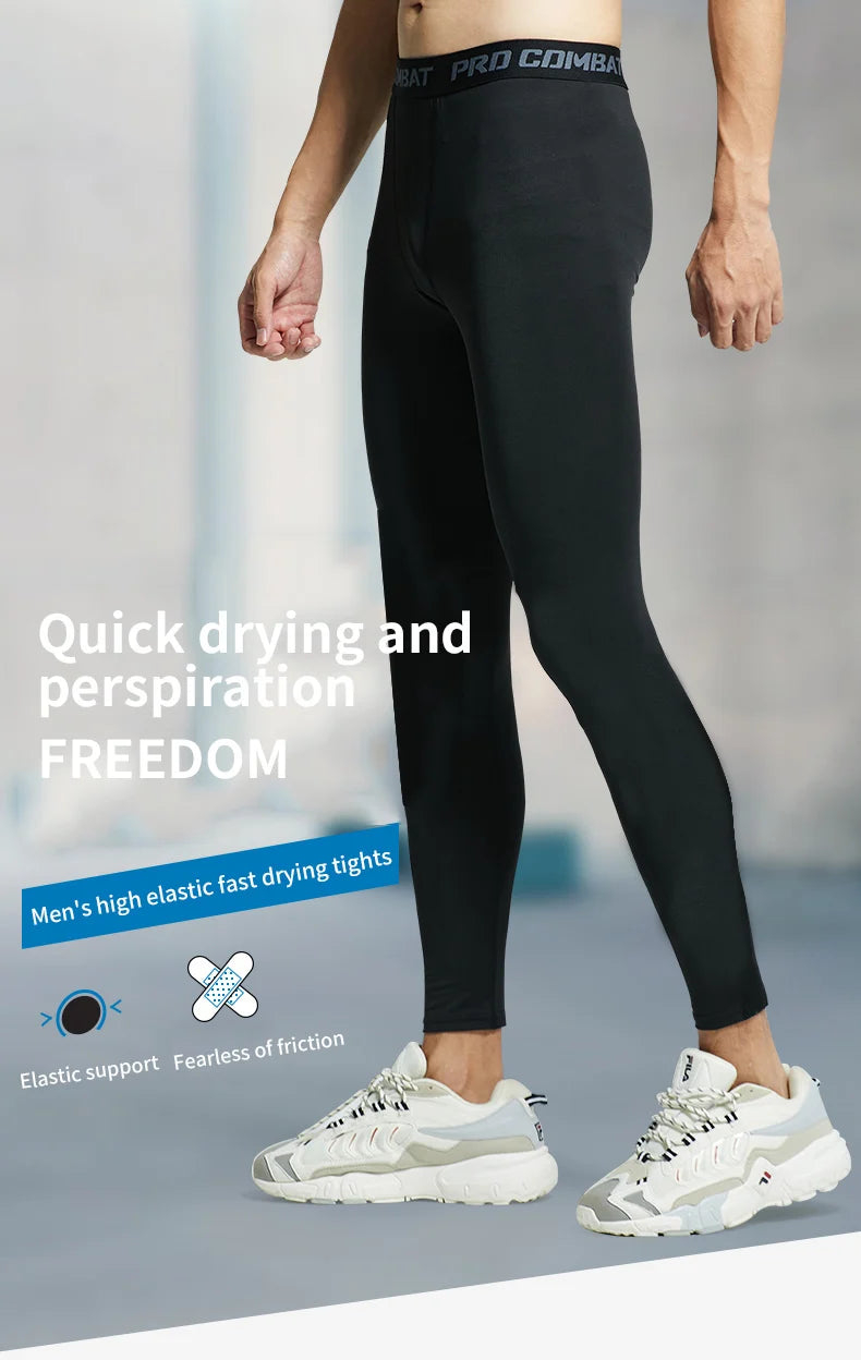 Calça de Compressão Masculina – Treino e Corrida, Secagem Rápida e Conforto em Todas as Estações