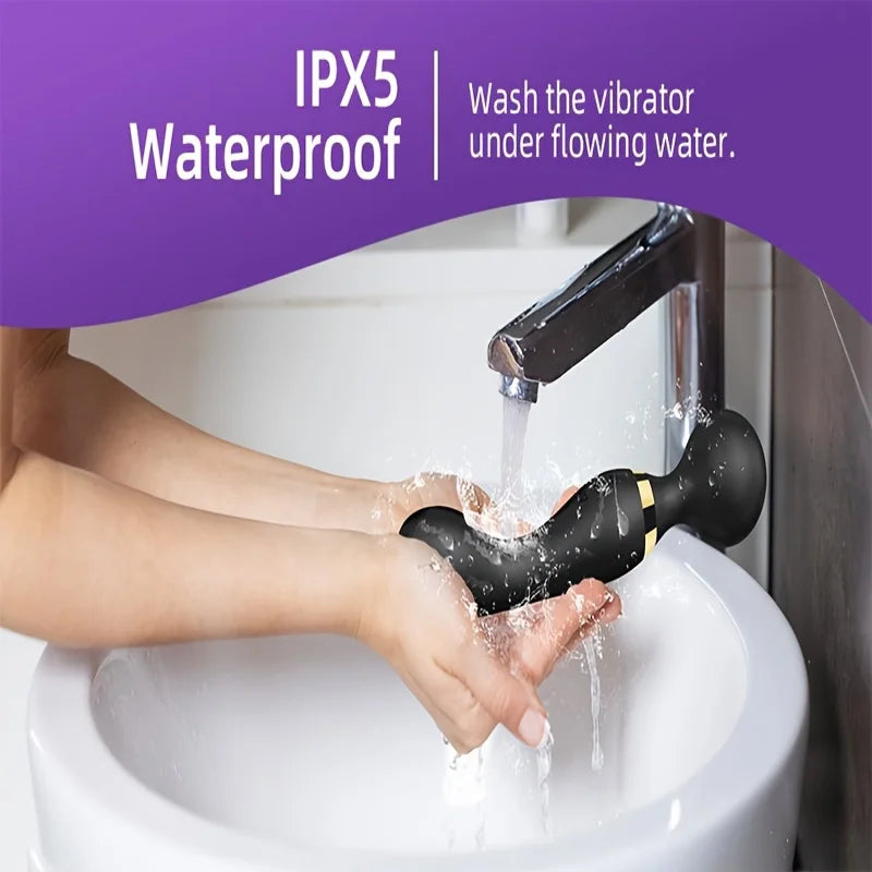 Mini Massageador Portátil – 20 Modos e 8 Vibrações para Alívio de Tensão Muscular nas Costas, Pescoço, Ombros, Pernas e Pés – Massagem Profunda