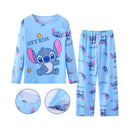 Conjunto Infantil Stitch e Angel – Pijama de Manga Longa para Meninos e Meninas, Conforto na Primavera