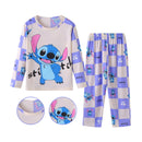 Conjunto Infantil Stitch e Angel – Pijama de Manga Longa para Meninos e Meninas, Conforto na Primavera