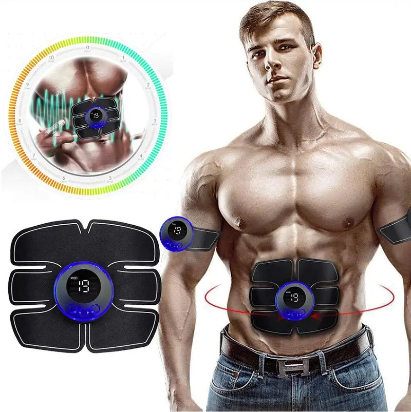 Massageador Muscular Abdominal – Treino para Abdômen e Braços, Recarregável via USB, Ideal para Uso em Casa e Fitness Masculino