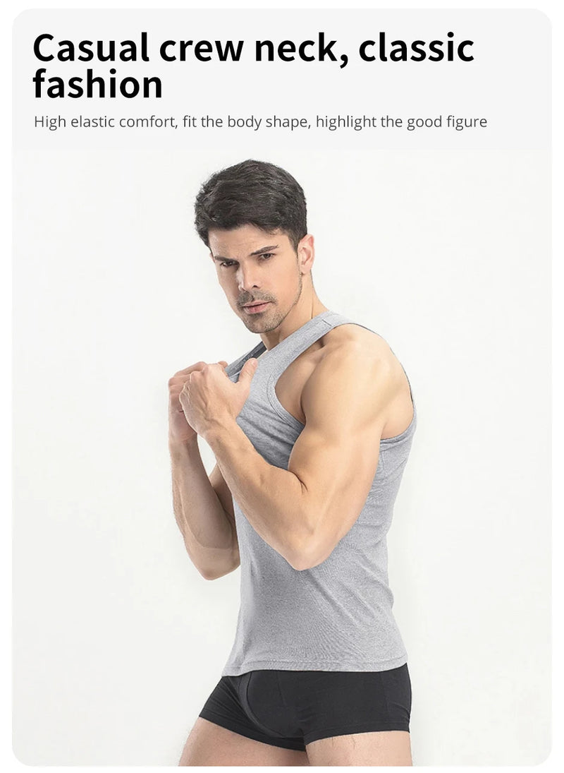 Regata Masculina de Algodão Leve – Conforto e Estilo para Academia e Uso Casual em Todas as Estações