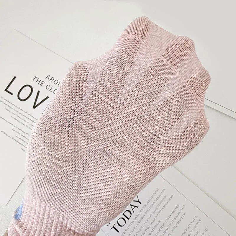 5 Pares de Meias Infantis – Macias, Respirável e Antirrugas, Com Estampa de Coração para Crianças