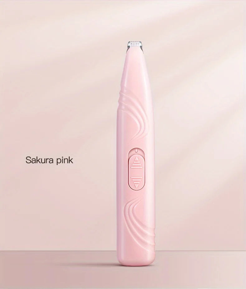 Aparador Elétrico para Pets – Cortador de Pelos Silencioso 360°, Recarregável via USB, para Patas de Cães e Gatos