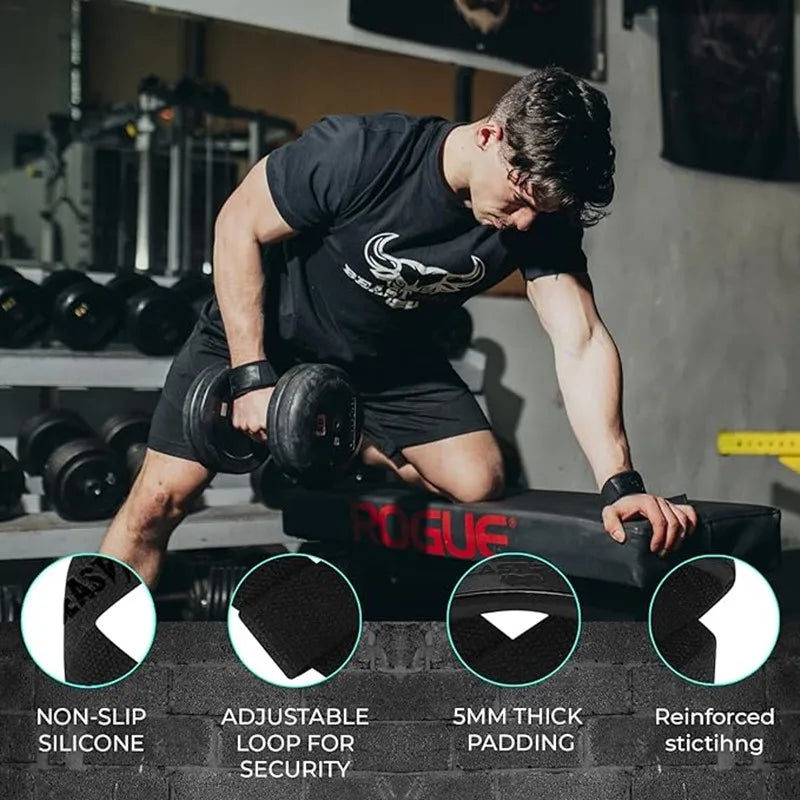 Strap de Levantamento de Peso Ajustável – Suporte Antiderrapante para Punho, Mais Força e Segurança na Musculação