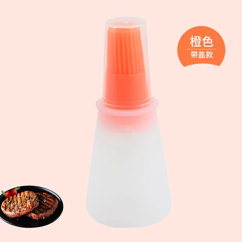 Frasco de óleo de silicone e pincel para churrasco – Utensílio resistente a altas temperaturas para cozinha e churrasco