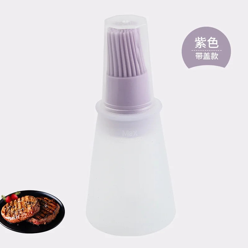 Frasco de óleo de silicone e pincel para churrasco – Utensílio resistente a altas temperaturas para cozinha e churrasco