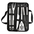 Conjunto de utensílios para churrasco em aço inoxidável – Conjunto portátil para churrasco ao ar livre com bolsa de armazenamento para grelhar e assar