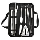 Conjunto de utensílios para churrasco em aço inoxidável – Conjunto portátil para churrasco ao ar livre com bolsa de armazenamento para grelhar e assar