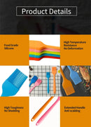 Óleo de silicone de qualidade alimentar e pincel para untar – Pincel de pastelaria resistente ao calor para churrasco, cozinha e panificação