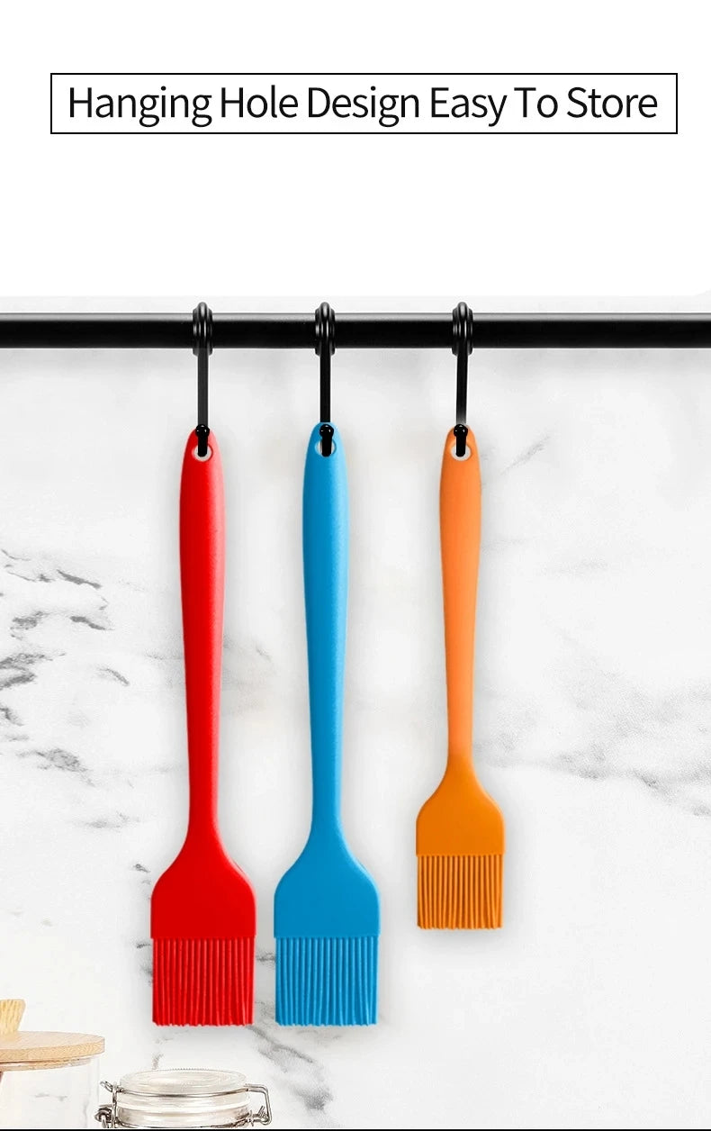 Óleo de silicone de qualidade alimentar e pincel para untar – Pincel de pastelaria resistente ao calor para churrasco, cozinha e panificação