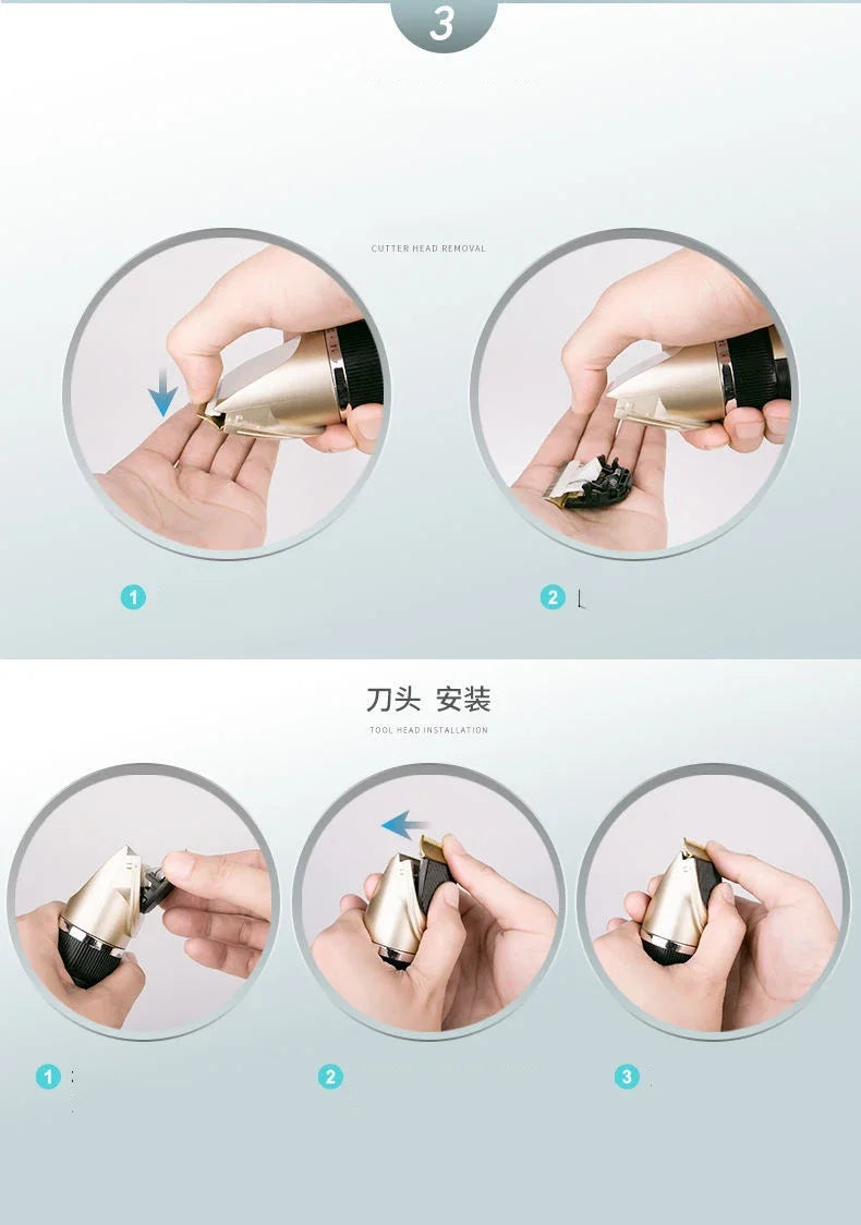 Máquina de Tosa Profissional para Cães – Aparador Elétrico Recarregável USB, Silenciosa e Precisa