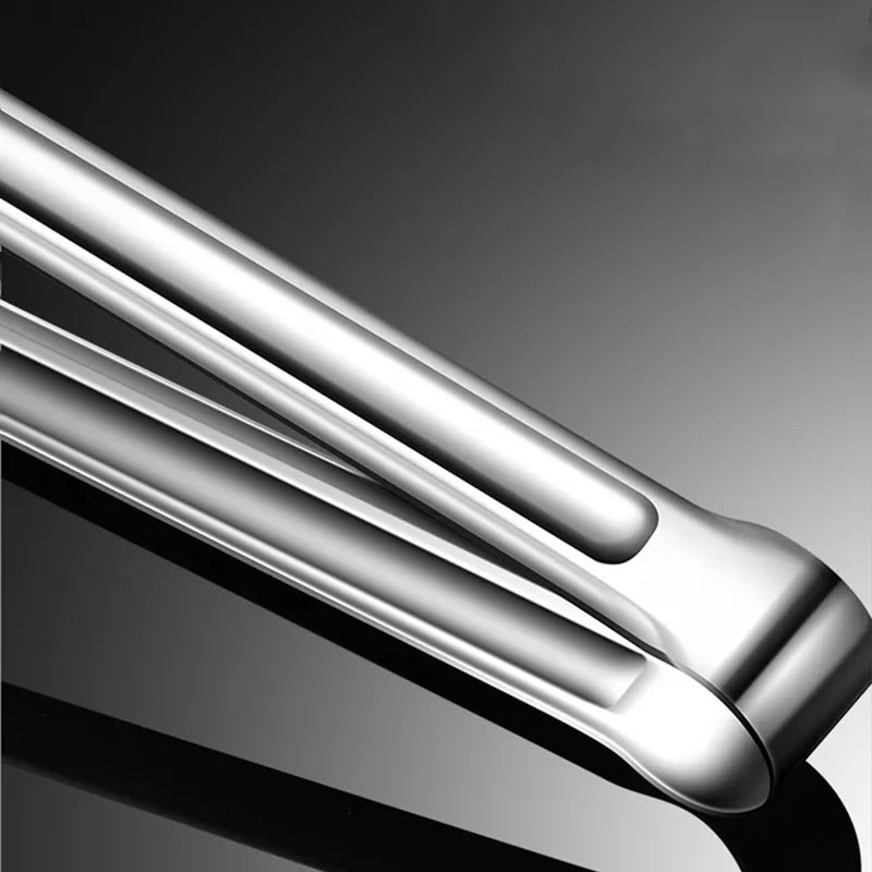 Pinça para alimentos e churrasco em aço inoxidável – Utensílio de cozinha longo para carne, salada, bife e servir alimentos