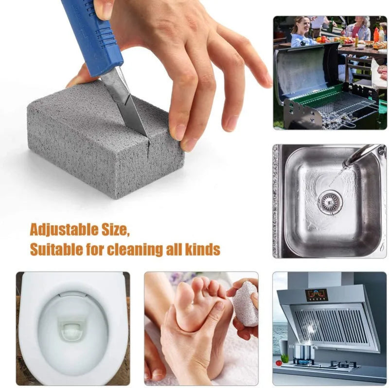 Tijolo de pedra-pomes para limpeza de churrasqueiras – Pedra para limpeza de grelhas de churrasqueiras ao ar livre para cozinha e utensílios de churras