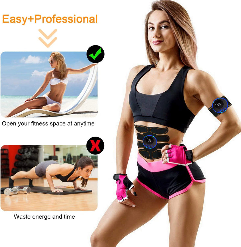 Massageador Muscular Abdominal – Treino para Abdômen e Braços, Recarregável via USB, Ideal para Uso em Casa e Fitness Masculino