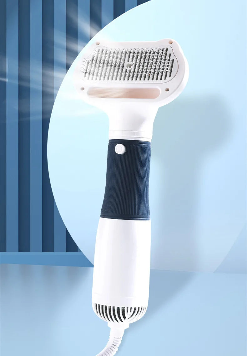 Kit 3 em 1 para Pets – Secador Silencioso para Cães com Escova, Pente para Gatos e Cães, Baixo Ruído e Controle de Temperatura