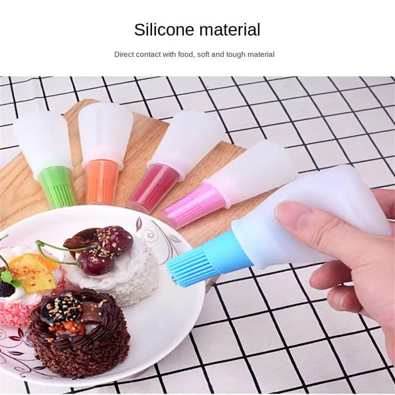 Frasco de óleo de silicone e pincel para churrasco – Utensílio resistente a altas temperaturas para cozinha e churrasco