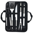 Conjunto de utensílios para churrasco em aço inoxidável – Conjunto portátil para churrasco ao ar livre com bolsa de armazenamento para grelhar e assar