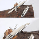 Faca multifuncional dobrável de aço inoxidável 1 unidade – Faca universal para acampamento, frutas e churrasco no estilo do exército suíço