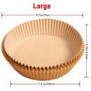 Papel Descartável Antaderente para Airfryer – 50/100 Peças Redondas | Ideal para Fritadeira Elétrica e Assados