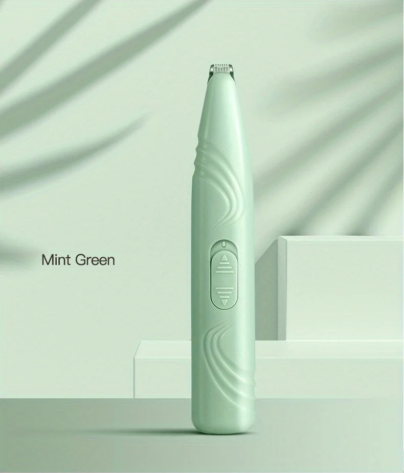 Aparador Elétrico para Pets – Cortador de Pelos Silencioso 360°, Recarregável via USB, para Patas de Cães e Gatos