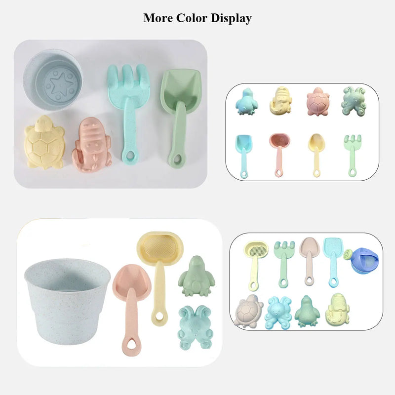 Kit de Brinquedos de Praia 1/5/11 Peças – Balde Dobrável e Acessórios para Crianças, Diversão ao Ar Livre