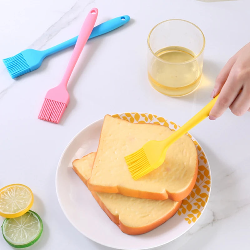 Óleo de silicone de qualidade alimentar e pincel para untar – Pincel de pastelaria resistente ao calor para churrasco, cozinha e panificação