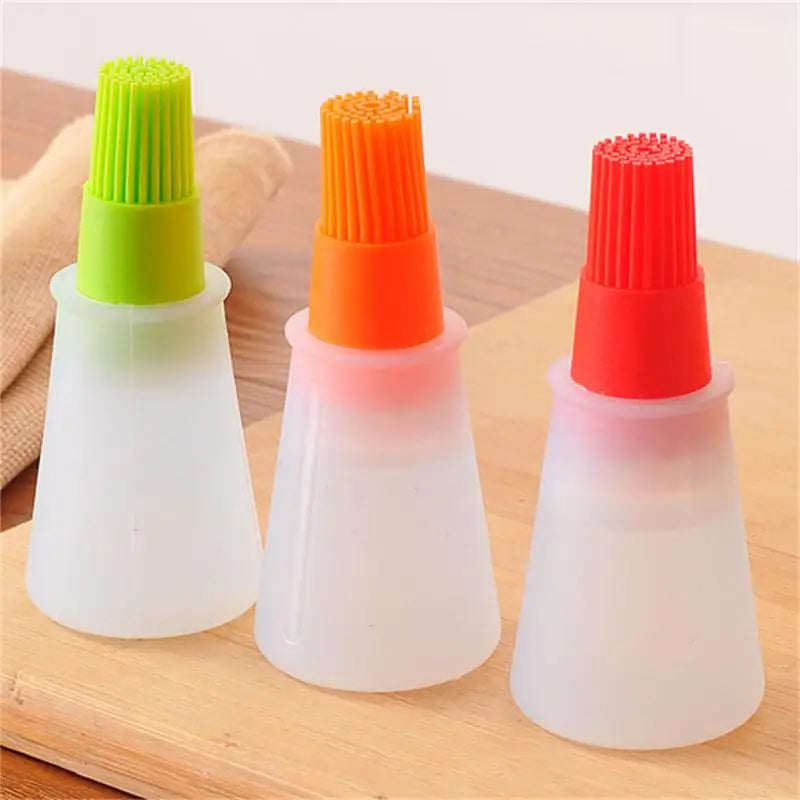 Frasco de óleo de silicone e pincel para churrasco – Utensílio resistente a altas temperaturas para cozinha e churrasco