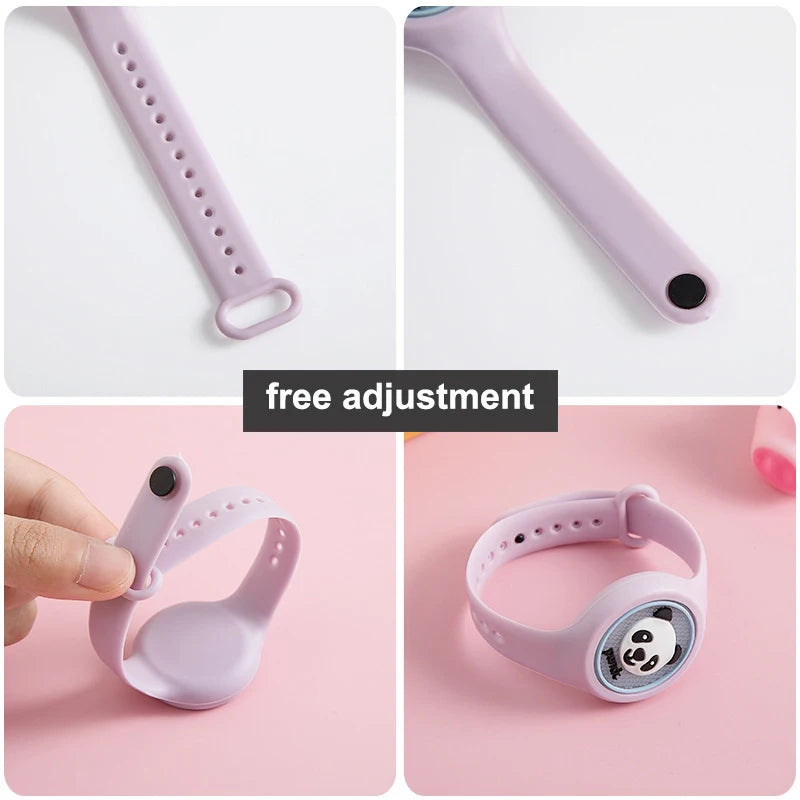 Pulseira Repelente de Mosquito Infantil – Silicone à Prova d’Água com Animais, Proteção Anti-Insetos para Crianças