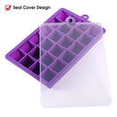 Molde de Silicone 24 Cubos com/sem Tampa – Forma para Gelo, Papinha, Queijo, Gelatina e Drinks | Utensílio de Cozinha
