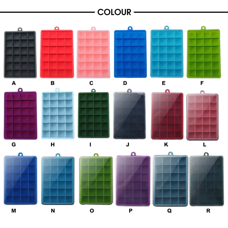 Molde de Silicone 24 Cubos com/sem Tampa – Forma para Gelo, Papinha, Queijo, Gelatina e Drinks | Utensílio de Cozinha