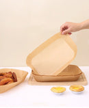 Papel descartável para fritadeira e forno – Revestimento antiaderente e à prova de óleo para cozinha, fritadeira, micro-ondas e churrasqueira