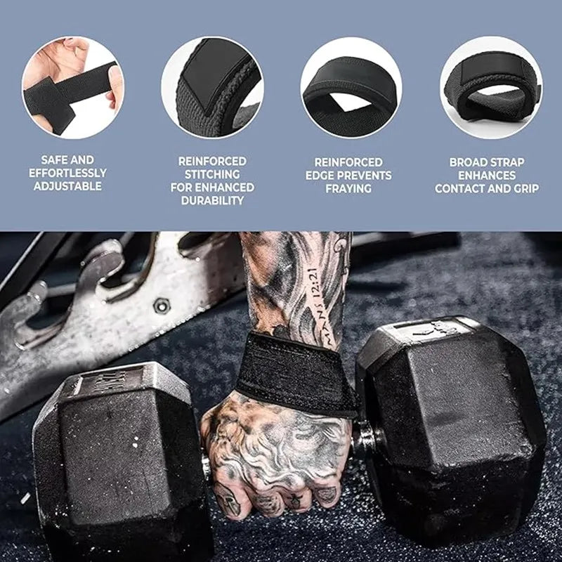 Strap de Levantamento de Peso Ajustável – Suporte Antiderrapante para Punho, Mais Força e Segurança na Musculação