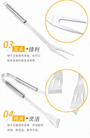 Conjunto de ferramentas combinadas para churrasqueira em aço inoxidável Churrasqueira ao ar livre Conjunto para churrasqueira Bolsa de tecido portátil para armazenamento Conjunto de ferramentas para assar